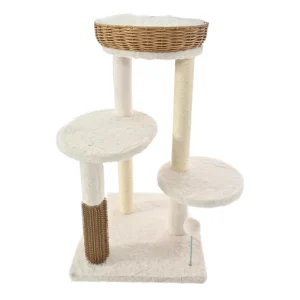 Max & Marlow Rattan Wicker 3 Level Cat Tree 1ea/30 in.