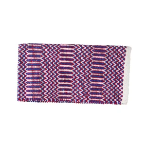 Mayatex 1340-76 Double Weave 32x64 Acrylic Blend Saddle Blanket Red White and Blue