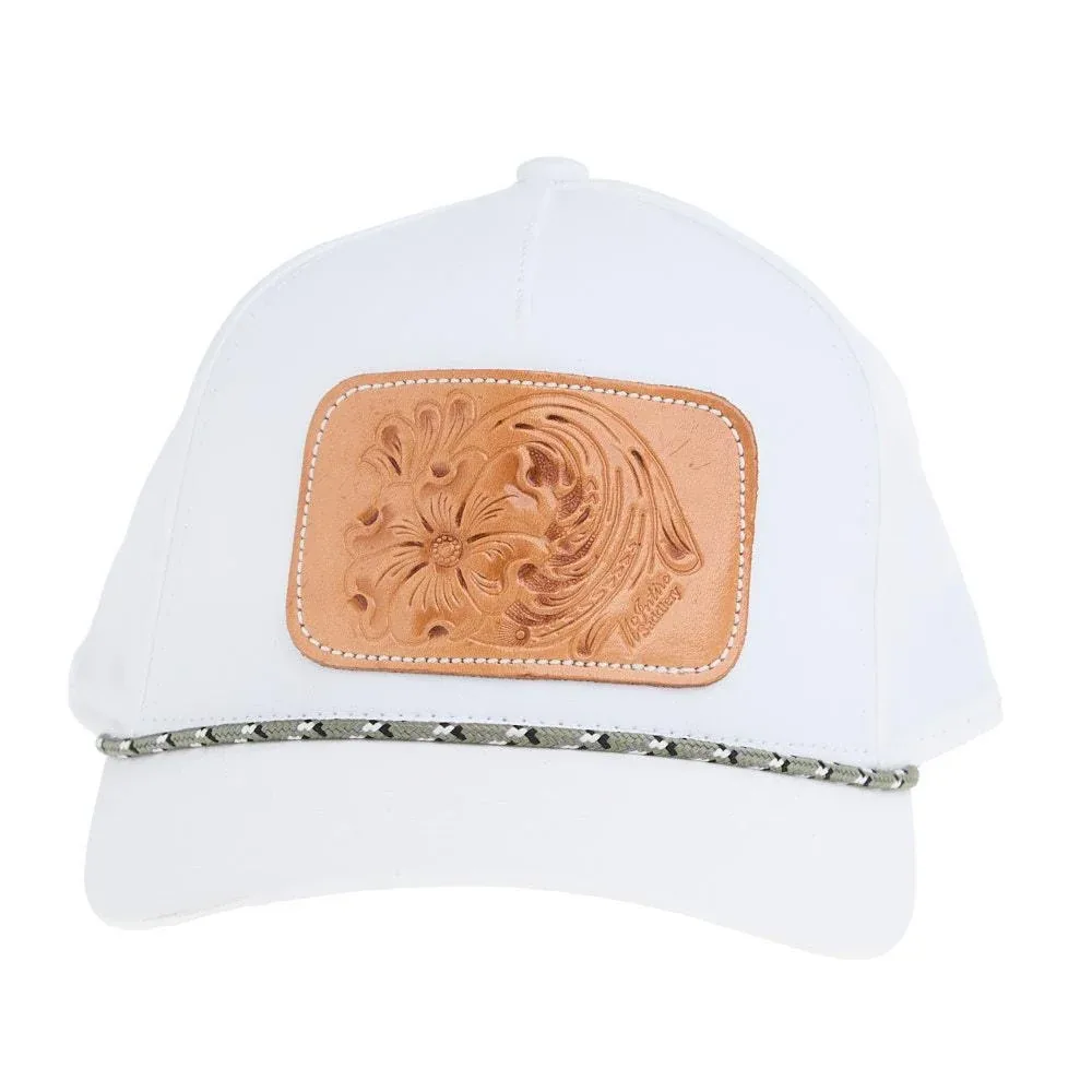 Mcintire Saddlery Natural Floral White & Olive Cap