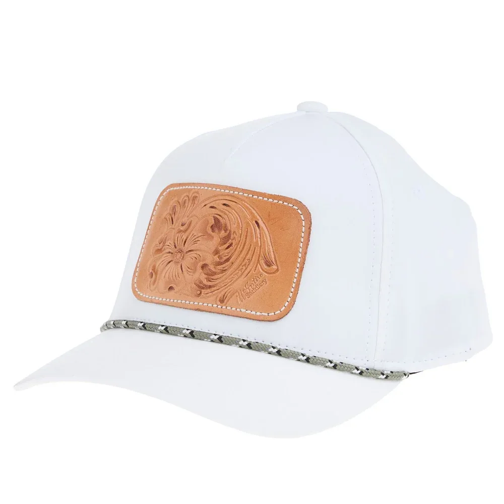 Mcintire Saddlery Natural Floral White & Olive Cap - Image 2