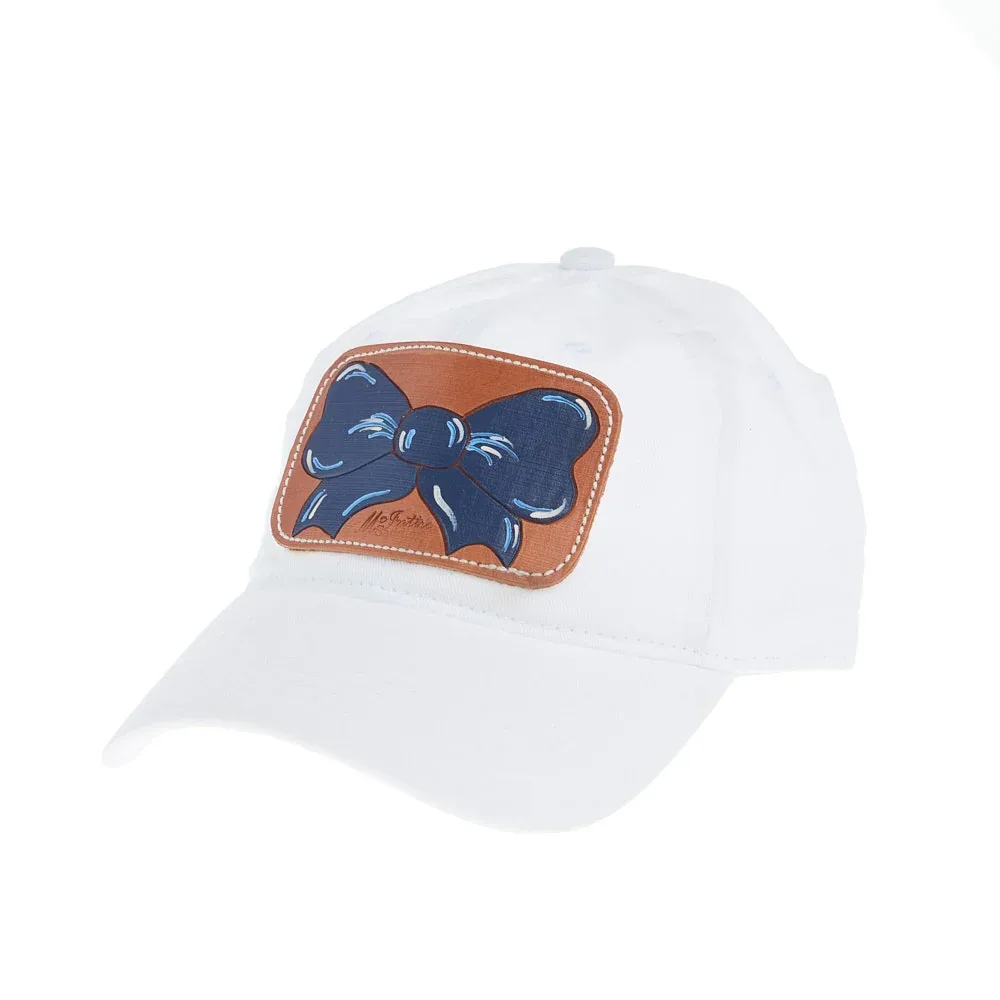 Mcintire Saddlery Navy Bow White Cap - Image 2