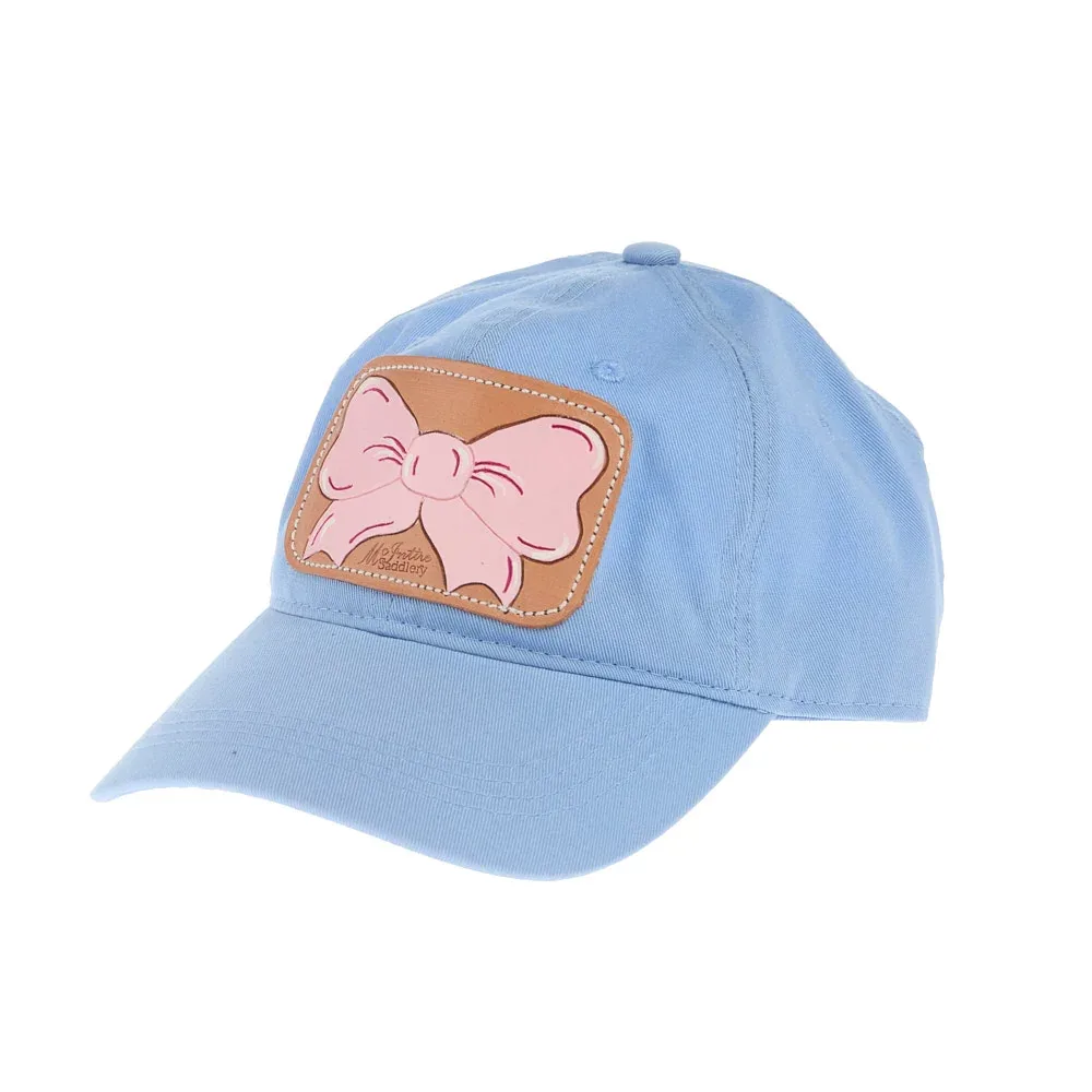 Mcintire Saddlery Pink Bow Baby Blue Cap - Image 2