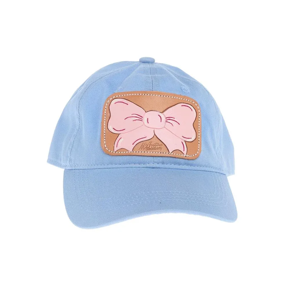 Mcintire Saddlery Pink Bow Baby Blue Cap