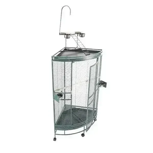 Medium Corner Bird Cage with Play Top 36"x25"x66"