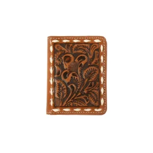 Men's Tooled Floral Bifold Wallet