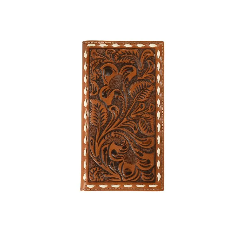 Men's Tooled Floral Rodeo Wallet