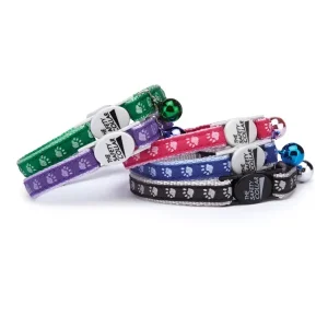 Meow Town Two-Tone Pawprint Cat Collars