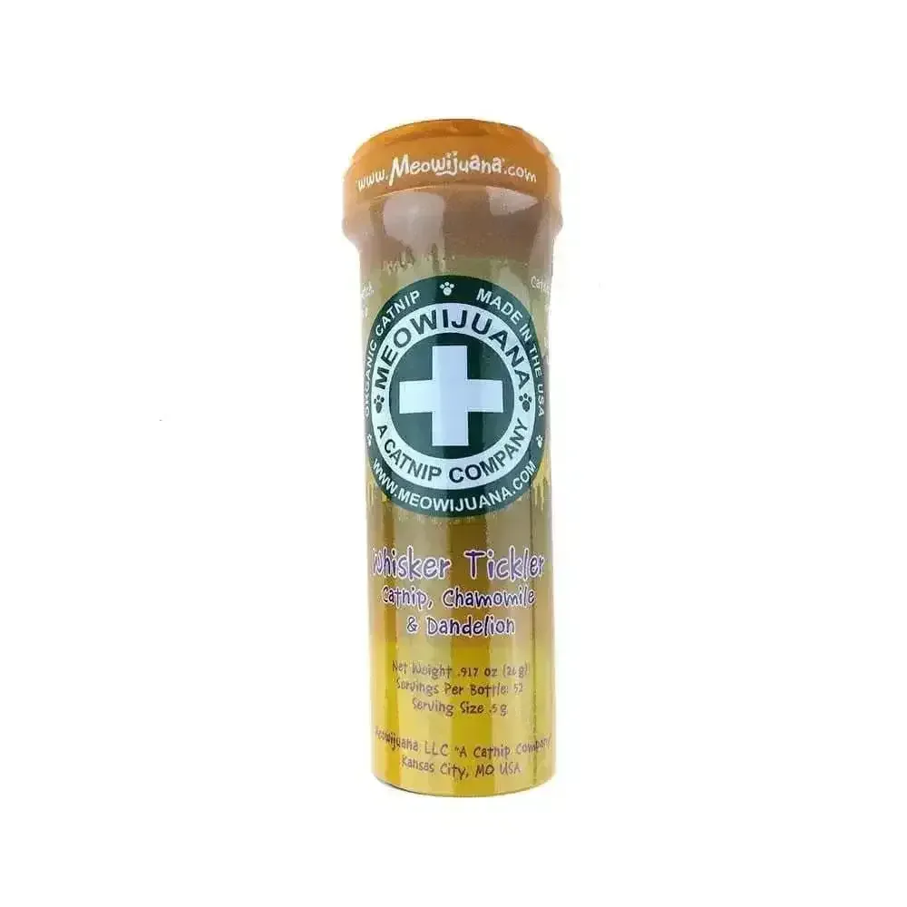 Meowijuana® Chamomile, Dandelion, & Catnip blend Whisker Tickler for Cat 26 Gm
