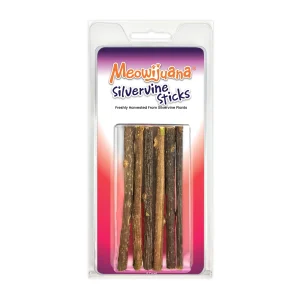 Meowijuana King-Size Silvervine Chewing Sticks 6 Pack Toy