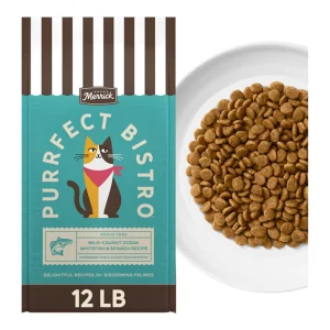 Merrick Cat Purrfect Bistro Grain Free Wild-Caught Ocean Whitefish and Spinach Recipe 12Lbs