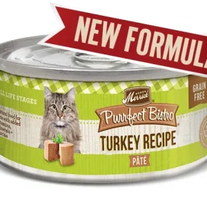Merrick Cat Purrfect Bistro Turkey Pate 3oz. (Case of 24)