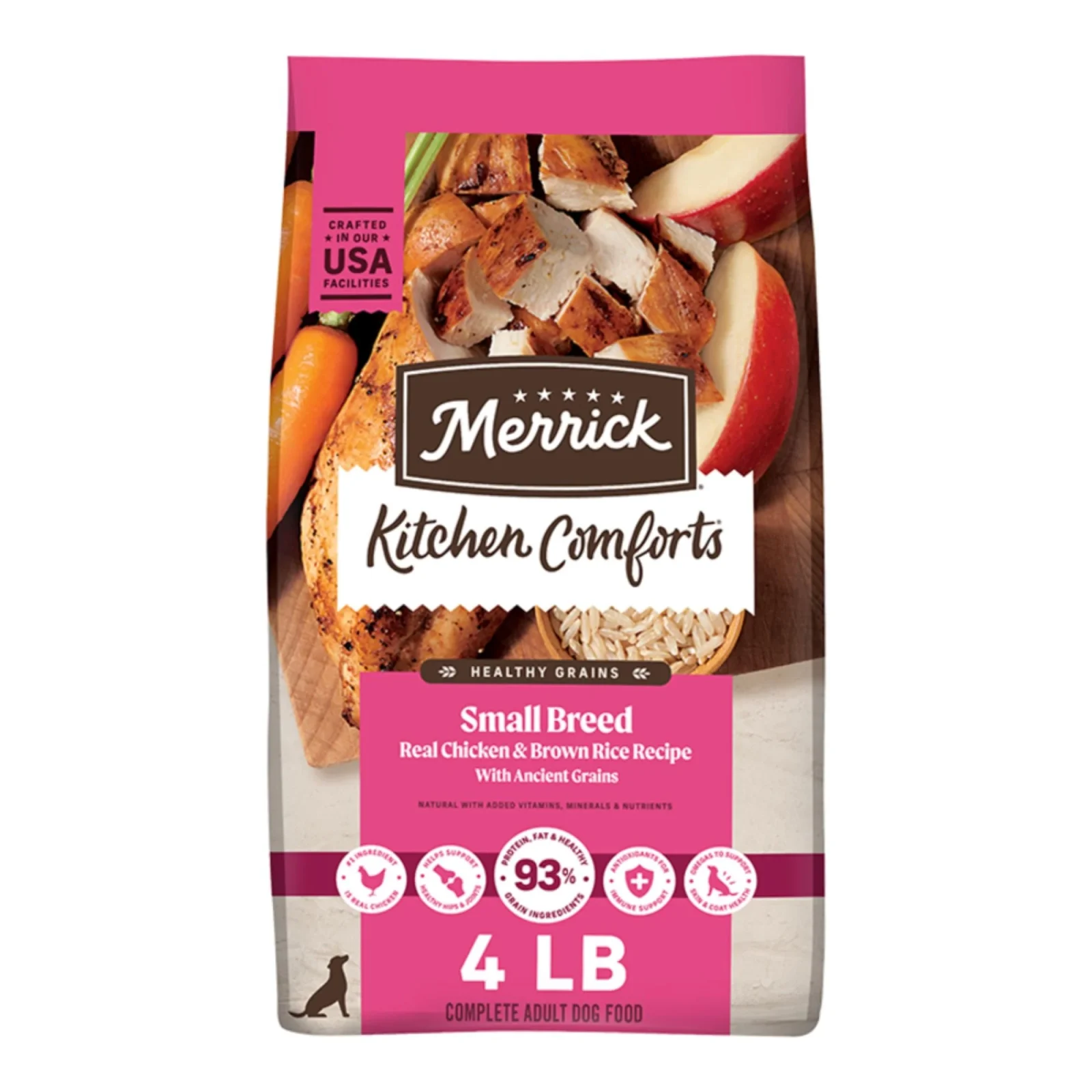 Merrick Dog Kitchen Comforts Small Breed Chicken & Brown Rice, 4 Lb Bag