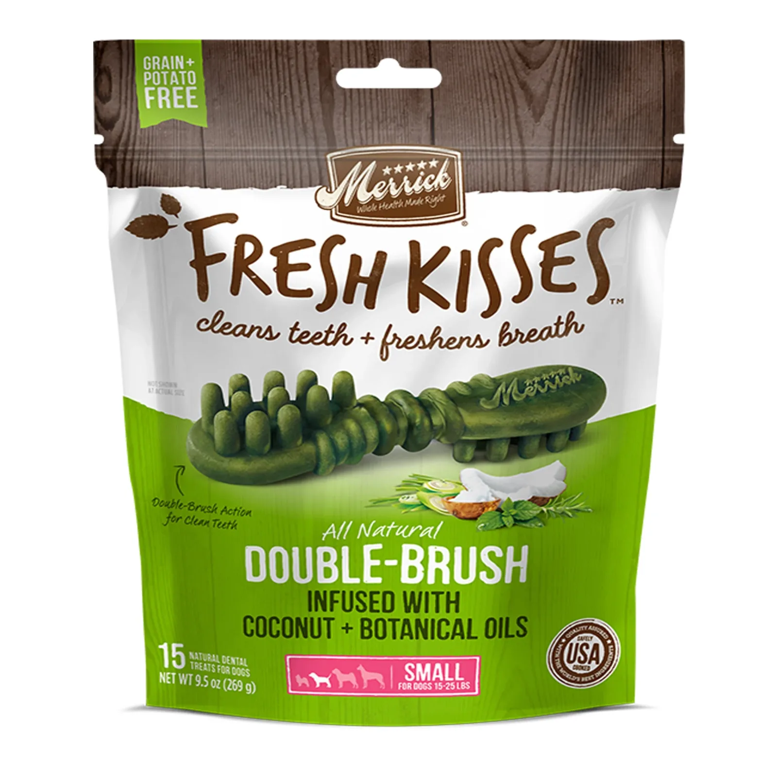 Merrick Fresh Kisses Coconut Oil For Small Dogs (17-30 lb), 9.7 oz