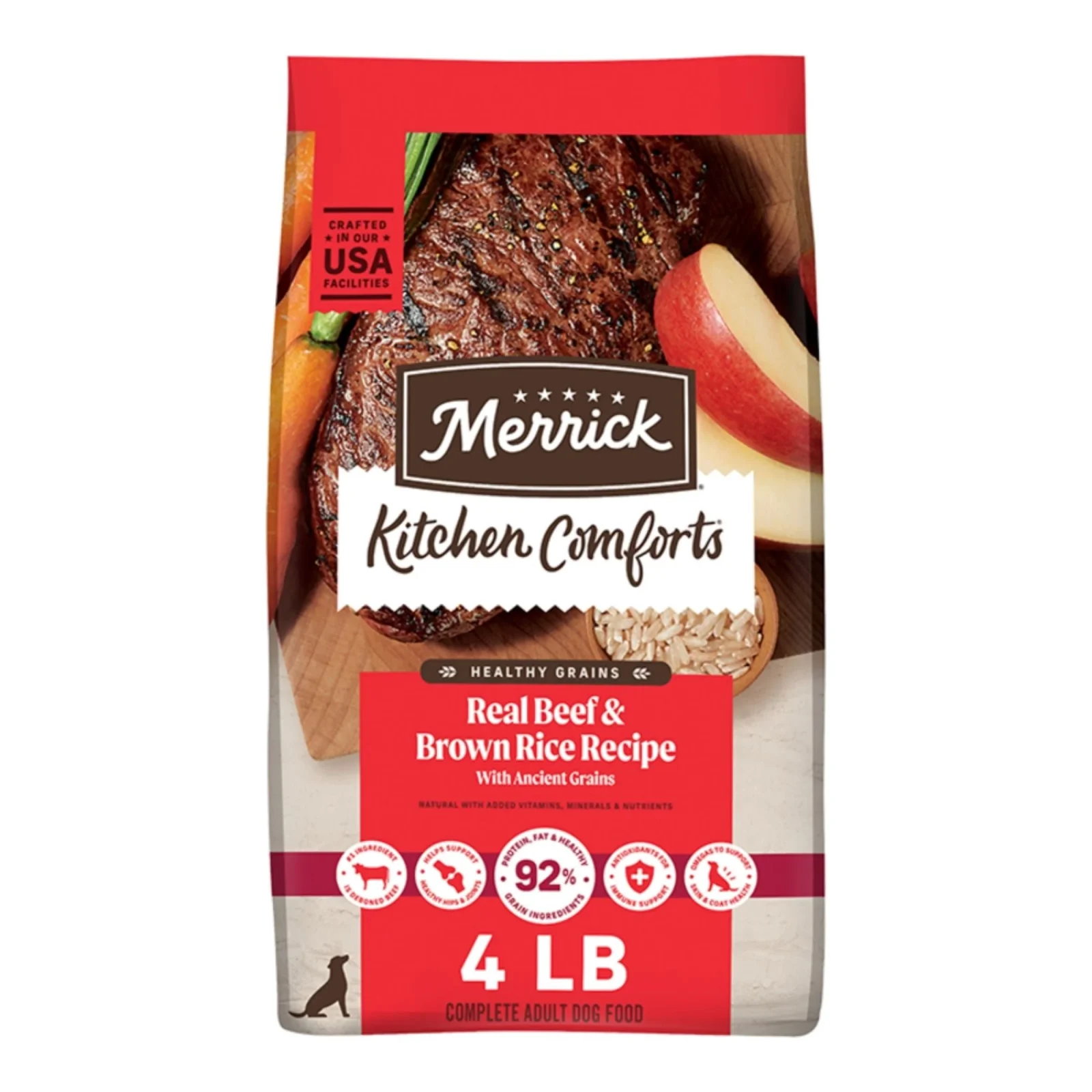 Merrick Kitchen Comforts Real Beef & Brown Rice, 4 Lb