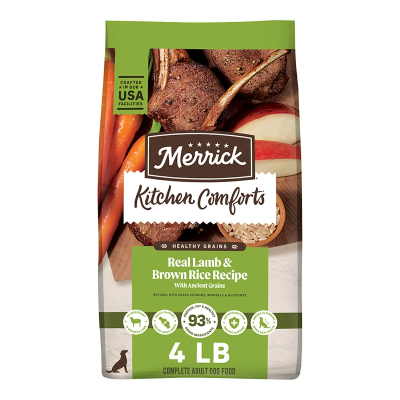 Merrick Kitchen Comforts Real Lamb & Brown Rice, 4 Lb