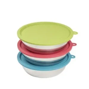Messy Mutts Dog Bowl and Lid Set 1.5 Cup 3 Pack