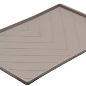 Messy Mutts Dog Cat Bowl Mat Silicone Light Grey