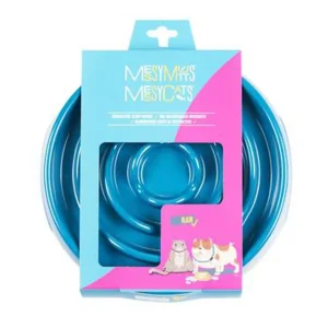 Messy Mutts Dog Cat Slow Feeder Blue 1.75 Cups