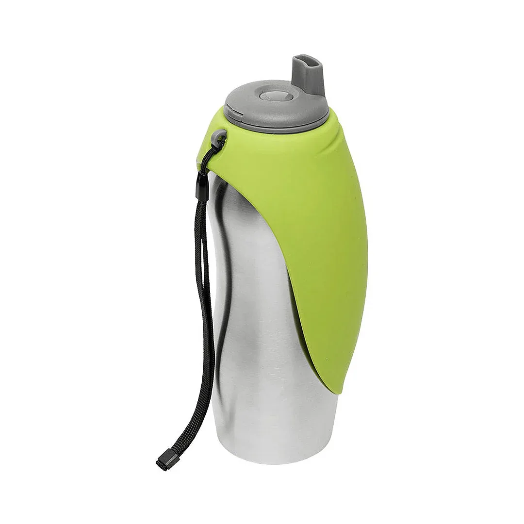 Messy Mutts Dog Travel Water Bottle Bowl Green - Image 2