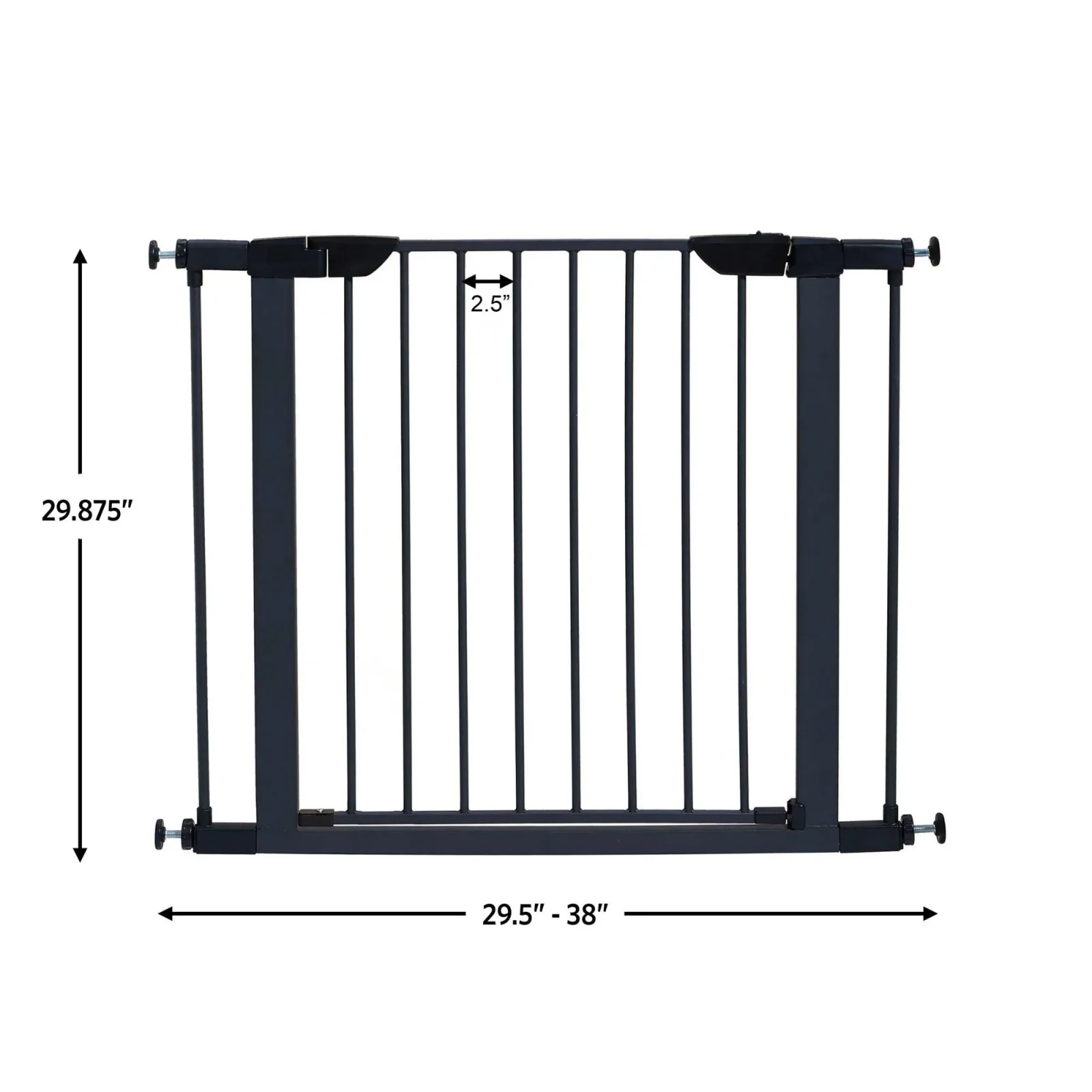 MidWest Steel Pet Gate Graphite 29in - Image 2