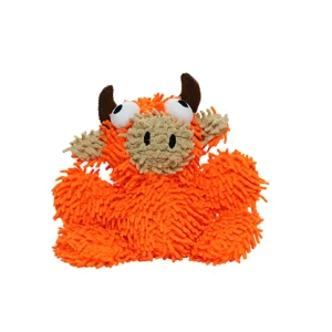 MIGHTY JR Microfiber Ball Bull Orange Dog Toy