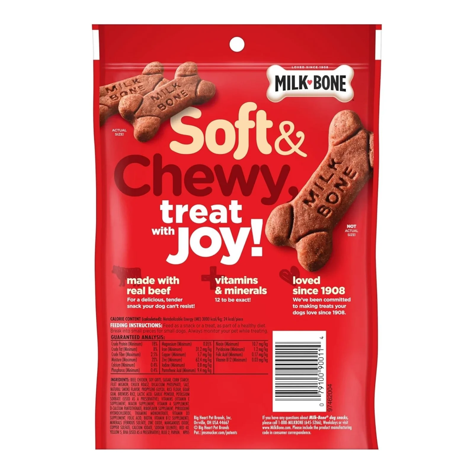 Milk-Bone Soft & Chewy Dog Treats Beef & Filet Mignon 1ea/5.6 oz - Image 2