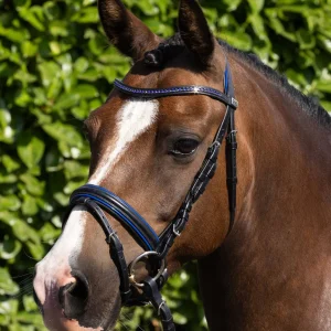 Mineo Anatomical Pony Snaffle Bridle with Flash Black