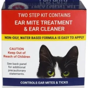 Miracle Care Ear Mite Ear Mite Treatment Kit and Ear Cleaner for Cats