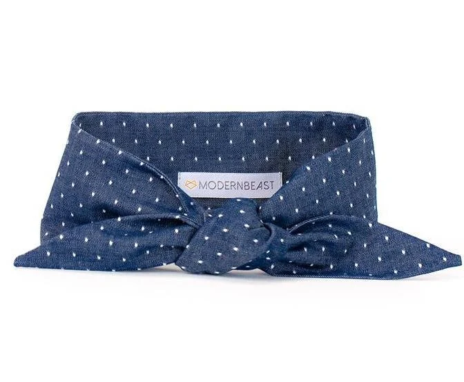 MODERN BEAST | Neck Tie in Polka Dot Denim