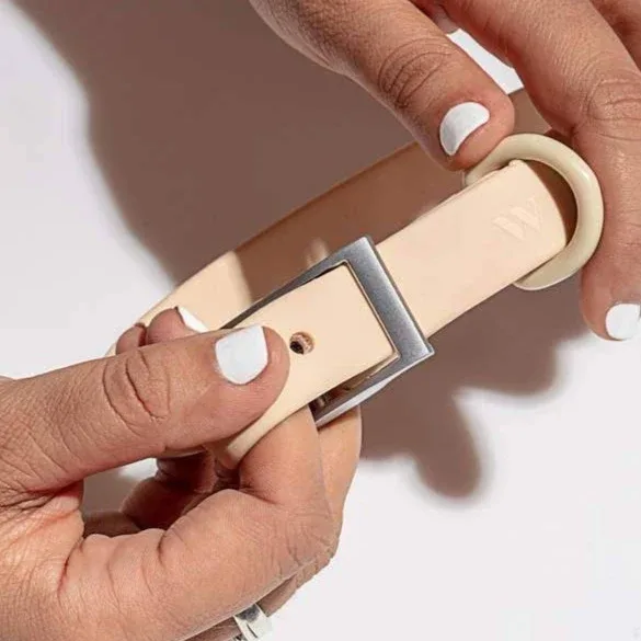 Modern Dog Collar in Tan <> - Image 2