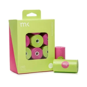 MODERN KANINE | 240 Count Poop Bags in Fuchsia & Green