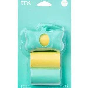 MODERN KANINE | Dispenser and Bags in Turquoise & Yellow