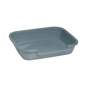 Moderna Low Entry Cat Litter Pan For Kittens & Senior Cats, Premium Plastic- 24 x 20 x 5 IN