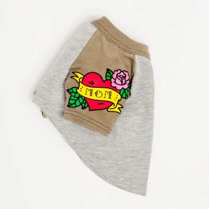 Mom Tattoo Tee in Olive