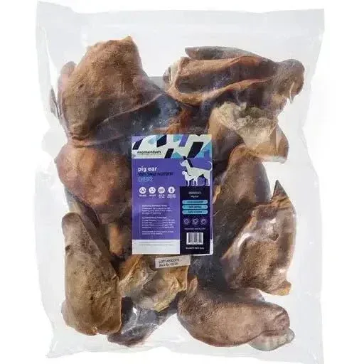 Momentum Carnivore Nutrition Freeze-Dried Pig Ear Dog Chew – 18ct, Hairy