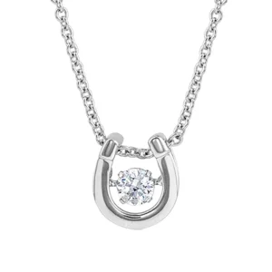 Montana Silversmiths April Birthstone Horseshoe Necklace