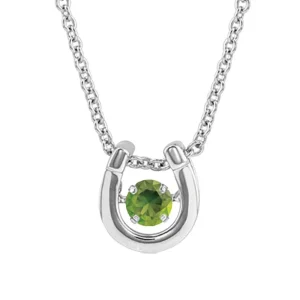 Montana Silversmiths August Birthstone Horseshoe Necklace