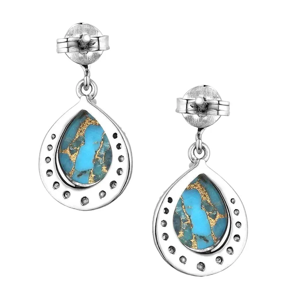 Montana Silversmiths Blue Rivers Turquoise Earrings - Image 2