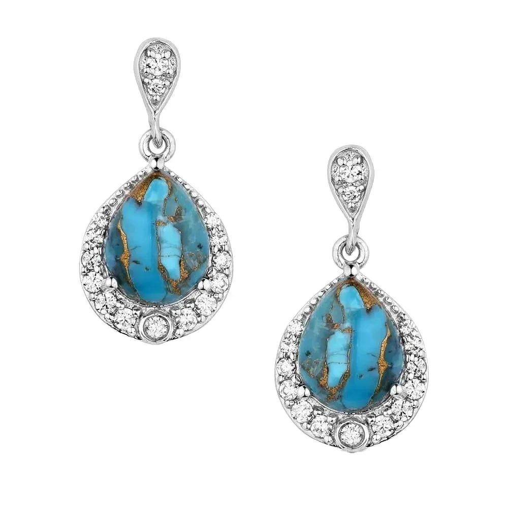 Montana Silversmiths Blue Rivers Turquoise Earrings