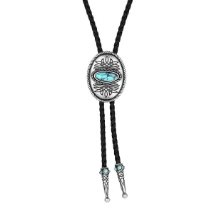 Montana Silversmiths Boot Stitch Turquoise Bolo Tie