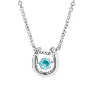Montana Silversmiths December Birthstone Horseshoe Necklace