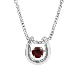 Montana Silversmiths January Birthstone Horseshoe Necklace
