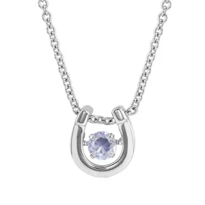 Montana Silversmiths June Birthstone Horseshoe Necklace