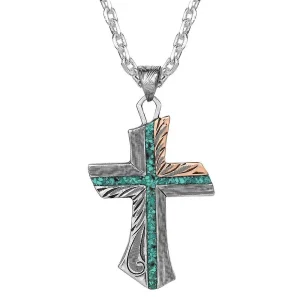 Montana Silversmiths Light Opal Cross Necklace