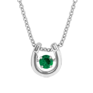 Montana Silversmiths May Birthstone Horseshoe Necklace