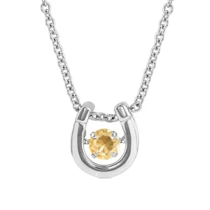 Montana Silversmiths November Birthstone Horseshoe Necklace