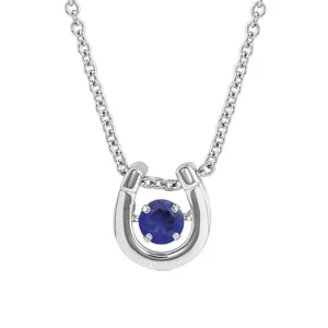 Montana Silversmiths September Birthstone Horseshoe Necklace