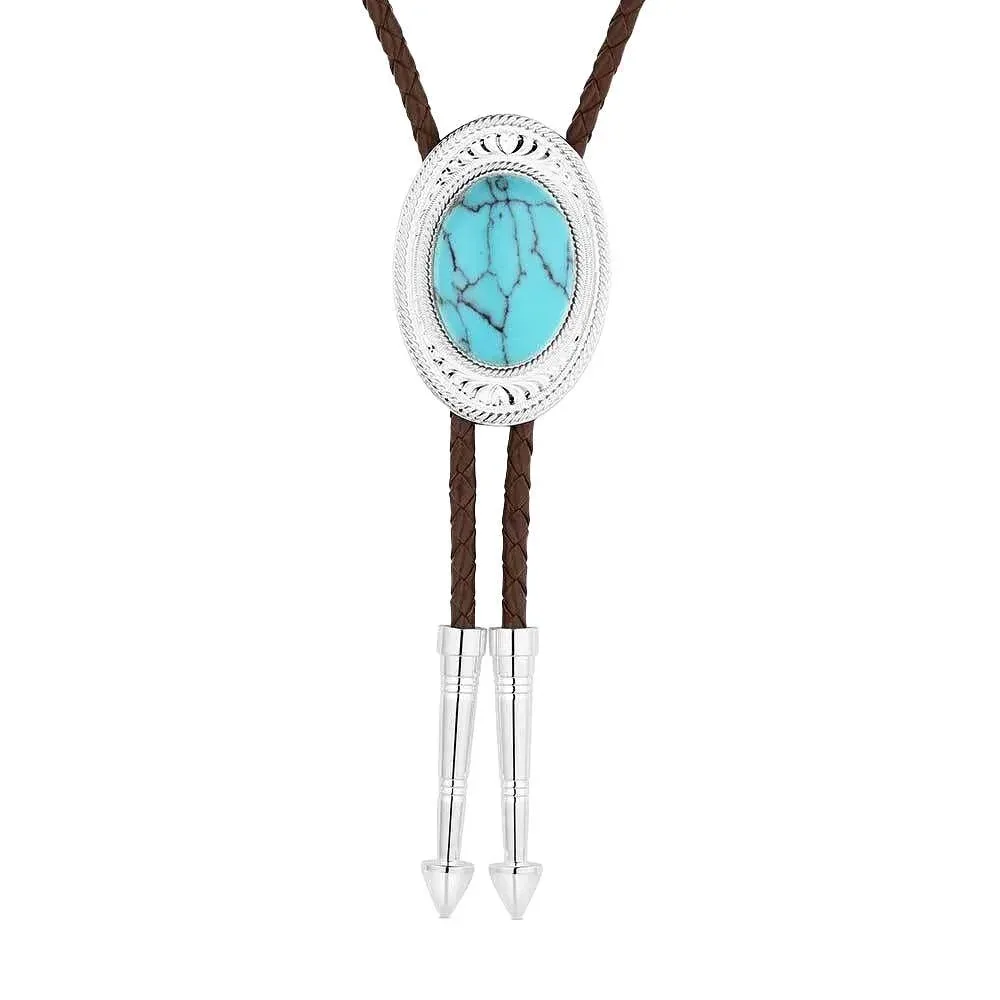 Montana Silversmiths The Outlaw Turquoise Bolo Tie