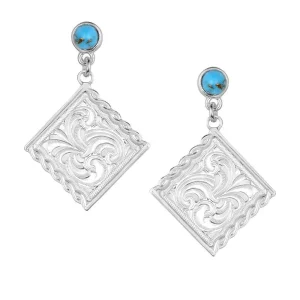 Montana Silversmiths Western Darling Turquoise Earrings