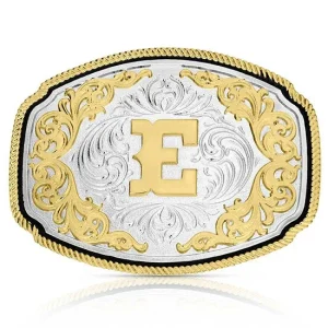 Montana Silversmiths Western Initial Attitude Buckle